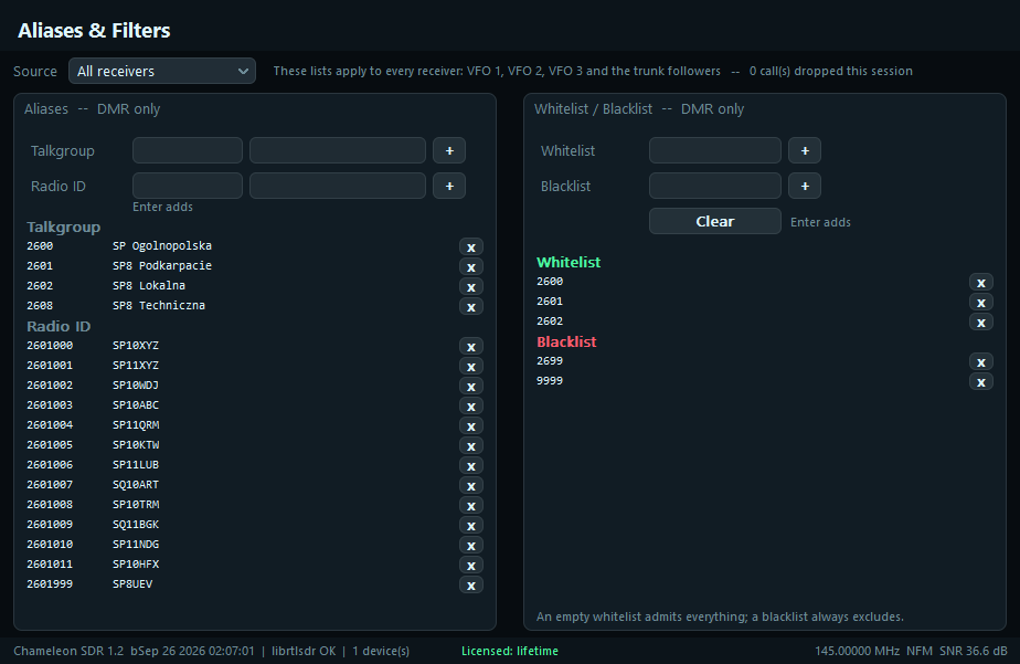 Aliases and filters